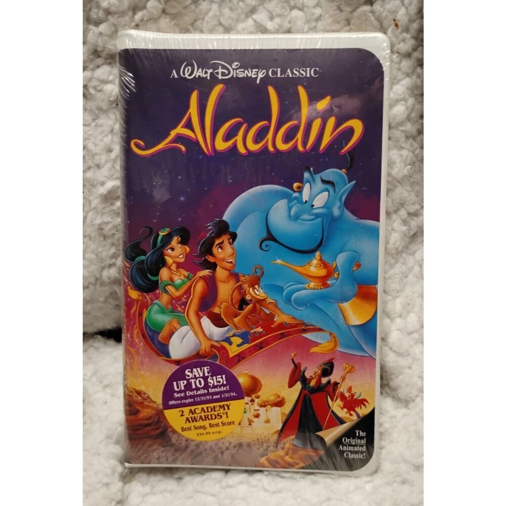 Aladdin VHS 1992 Walt Disney Classics Black Diamond ~ New Sealed